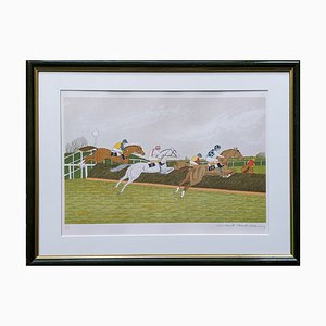 Vincent Haddelsey, The Long Jumps, Original Hand-Signed Lithograph, Framed-NRC-1768469