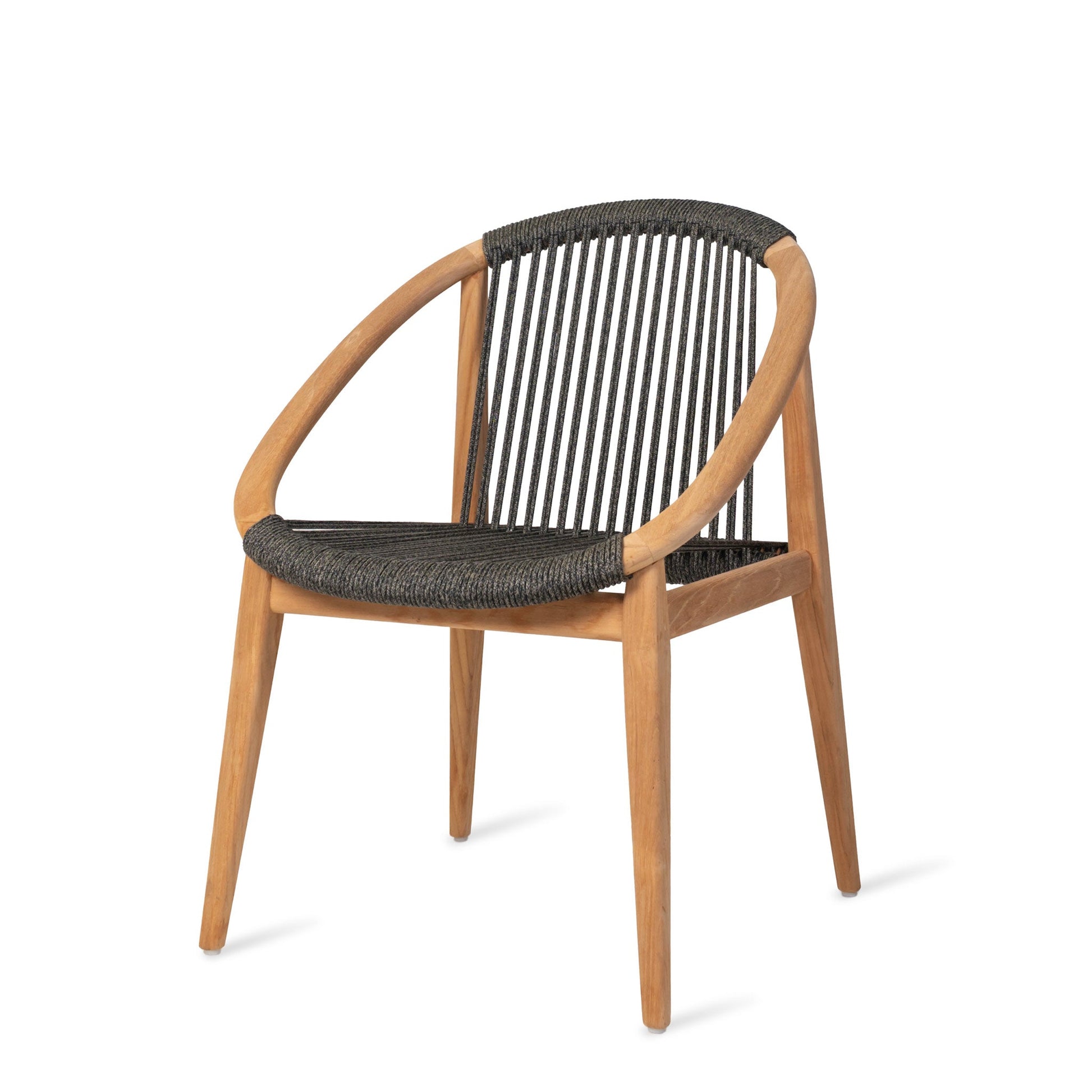 rope dining chair with armrest FRIDA by Vincent Sheppard #Teak / anthracite