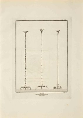 Vincenzo Aloja, Ancient Roman Fresco Herculaneum, Original Etching, 18th Century-ZCI-1422487