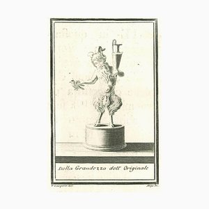 Vincenzo Aloja, Ancient Roman Statue of Satyr, Etching, 18th Century-ZCI-1394381