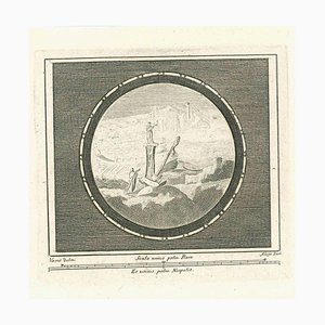 Vincenzo Aloja, Landscape from Herculaneum, Etching, 18th Century-ZCI-1759316