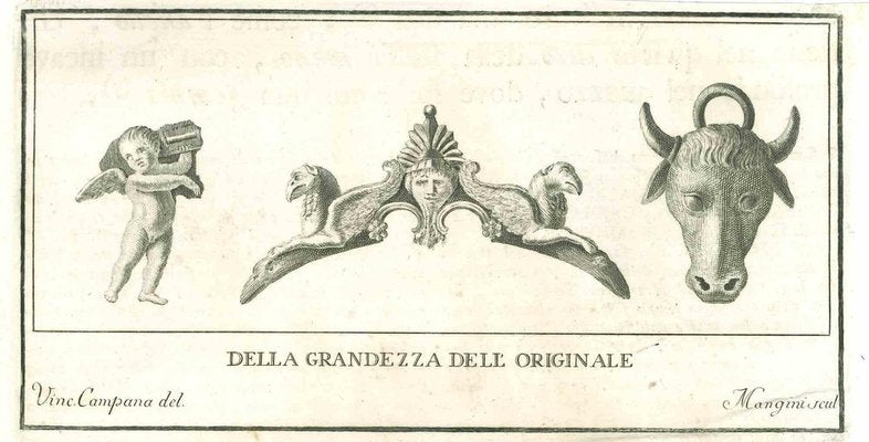 Vincenzo Campana, Ancient Roman Decoration, 18th Century, Etching-ZCI-1165288