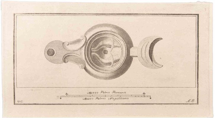 Vincenzo Campana, Oil Lamp, Etching, 18th Century-ZCI-1760603