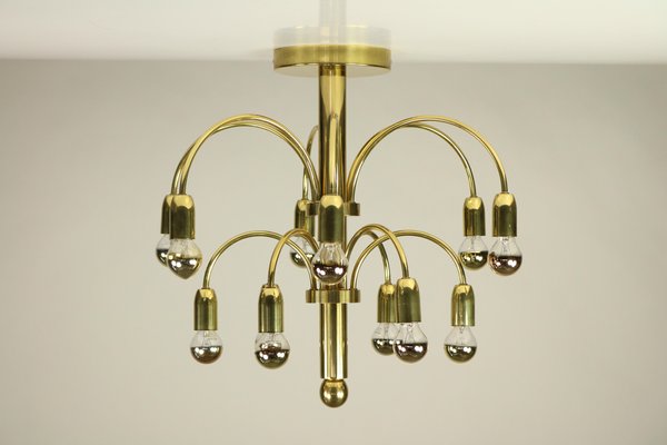 Vintage 12-Light Chandelier by Gaetano Sciolari, 1970s-FUP-919541