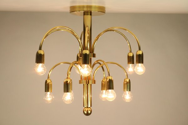 Vintage 12-Light Chandelier by Gaetano Sciolari, 1970s-FUP-919541