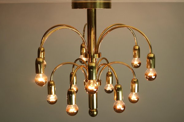 Vintage 12-Light Chandelier by Gaetano Sciolari, 1970s-FUP-919541