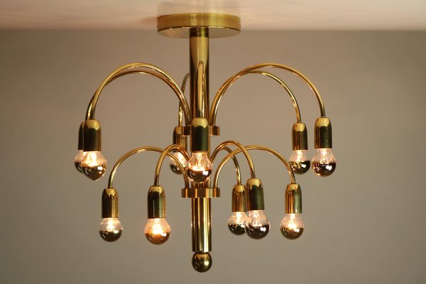 Vintage 12-Light Chandelier by Gaetano Sciolari, 1970s-FUP-919541