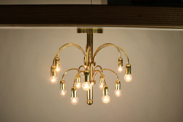 Vintage 12-Light Chandelier by Gaetano Sciolari, 1970s-FUP-919541