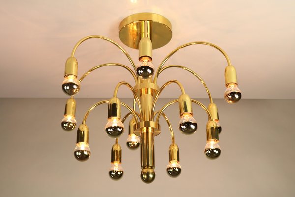 Vintage 12-Light Chandelier by Gaetano Sciolari, 1970s-FUP-919541