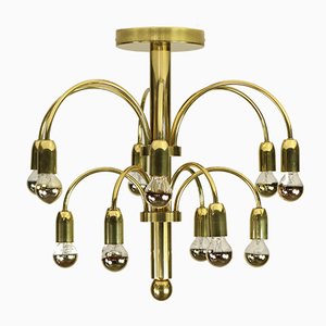 Vintage 12-Light Chandelier by Gaetano Sciolari, 1970s-FUP-919541