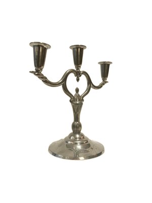 Vintage 3-Armed Pewter Candleholder from L & L Svenskt Tenn, Sweden-JKV-1795723