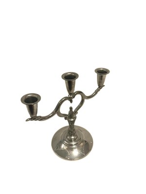 Vintage 3-Armed Pewter Candleholder from L & L Svenskt Tenn, Sweden-JKV-1795723