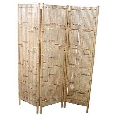 Vintage 3-Panel Bamboo Screen, 1980s-DCO-1334237