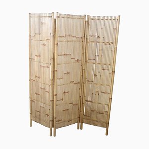 Vintage 3-Panel Bamboo Screen, 1980s-DCO-1334237