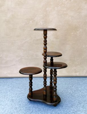 Vintage 4-Arm Plant Stands in Oak, Germany, 1940 / 50s-FW-1294943