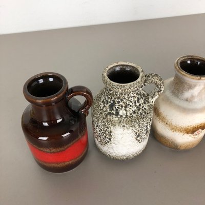 Vintage 414-16 Pottery Fat Lava Vases from Scheurich, Germany, Set of 5-QZ-1052913