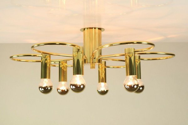 Vintage 6-Light Gilded Flush Mount from Cosack-FUP-1003345