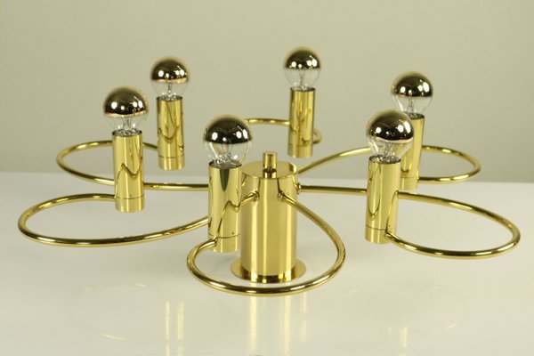 Vintage 6-Light Gilded Flush Mount from Cosack-FUP-1003345