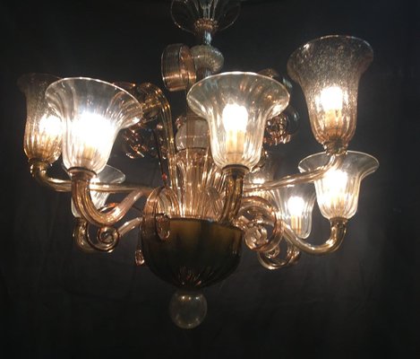 Vintage 9-Light Chandelier from Cesare Toso-XQC-623763