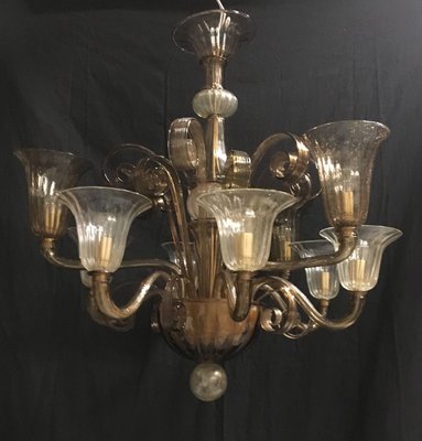 Vintage 9-Light Chandelier from Cesare Toso-XQC-623763