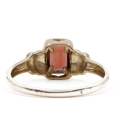 Vintage 9k Yellow Gold Garnet Ring-PPA-2019566