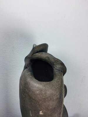 Vintage Abstract Black Glazed Ceramic Vase, 1970s-UWE-1784177