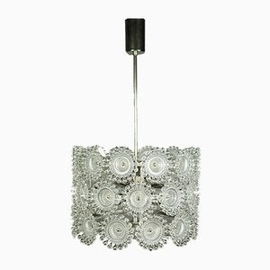 Vintage Acrylic and Chrome Dandelion Pendant Lamp from Sölken Leuchten, 1970s-FUP-639366