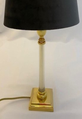 Vintage Acrylic Brass Table Lamp from Le Dauphin, 1970s-TIE-1789824