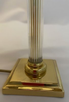 Vintage Acrylic Brass Table Lamp from Le Dauphin, 1970s-TIE-1789824