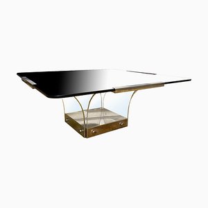 Vintage Acrylic Glass and Glass Square Coffee Table-YUW-668299