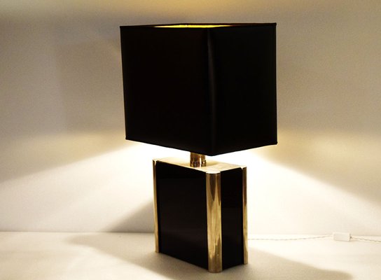 Vintage Acrylic Glass and Metal Table Lamp from Romeo Rega, 1970s-HS-2016255