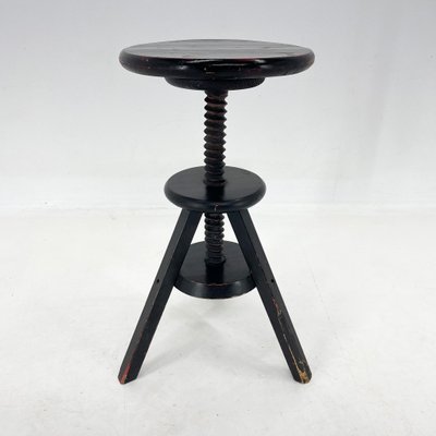 Vintage Adjustable All-Wood Piano Stool, Italy-TZ-1441663