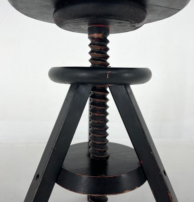 Vintage Adjustable All-Wood Piano Stool, Italy-TZ-1441663