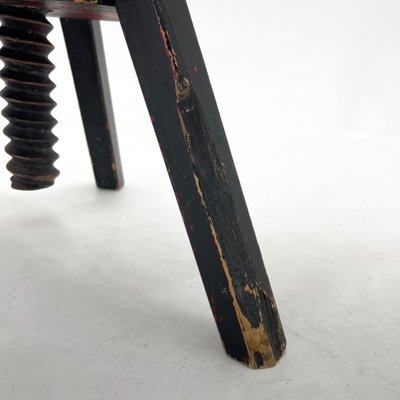 Vintage Adjustable All-Wood Piano Stool, Italy-TZ-1441663