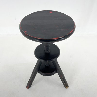 Vintage Adjustable All-Wood Piano Stool, Italy-TZ-1441663