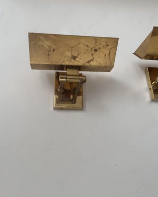 Vintage Adjustable Brass Sconces, Italy, 1970s, Set of 2-KAI-1817646