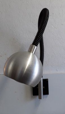 Vintage Adjustable Wall Lamp With Black-Covered Swan Neck from Raak, 1970s-HOI-1328994