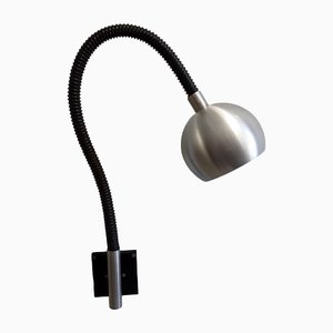 Vintage Adjustable Wall Lamp With Black-Covered Swan Neck from Raak, 1970s-HOI-1328994