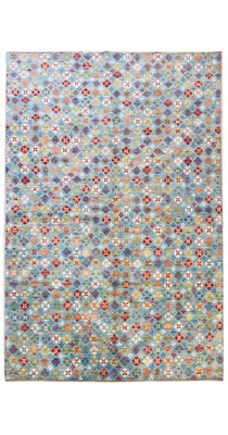 Vintage Afghan Blue Baluch Carpet, 1980s-NOU-582450