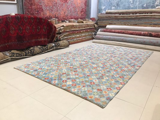 Vintage Afghan Blue Baluch Carpet, 1980s-NOU-582450