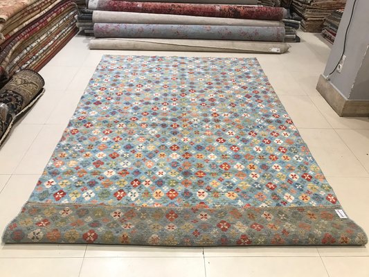 Vintage Afghan Blue Baluch Carpet, 1980s-NOU-582450