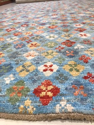 Vintage Afghan Blue Baluch Carpet, 1980s-NOU-582450