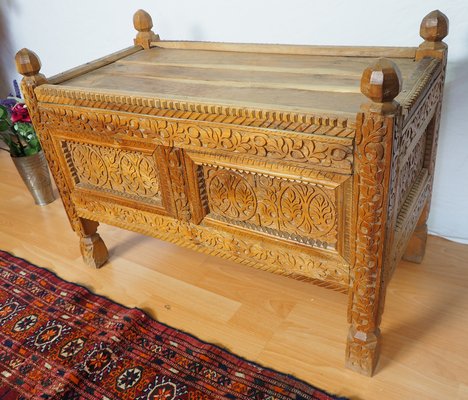 Vintage Afghan Chest in Wood, 1930s-UZN-1399168