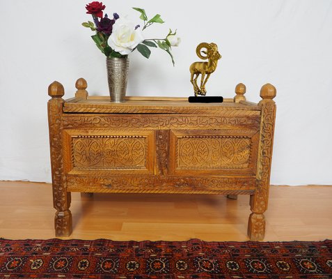 Vintage Afghan Chest in Wood, 1930s-UZN-1399168