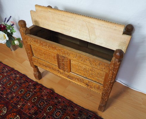 Vintage Afghan Chest in Wood, 1930s-UZN-1399168