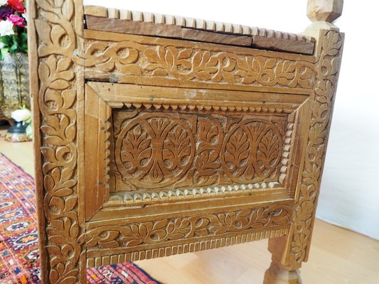 Vintage Afghan Chest in Wood, 1930s-UZN-1399168