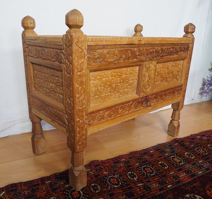 Vintage Afghan Chest in Wood, 1930s-UZN-1399168