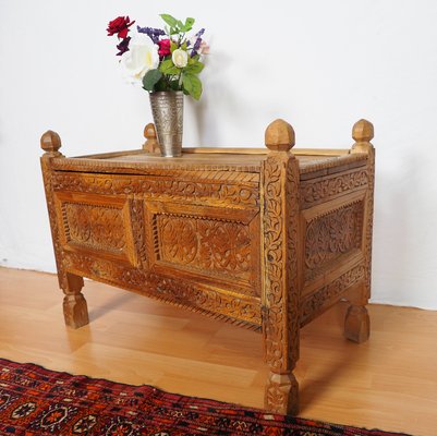 Vintage Afghan Chest in Wood, 1930s-UZN-1399168