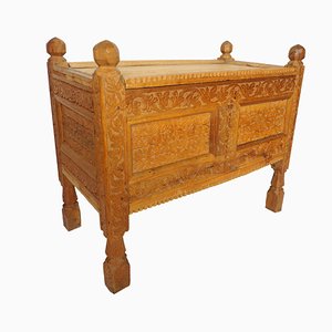 Vintage Afghan Chest in Wood, 1930s-UZN-1399168