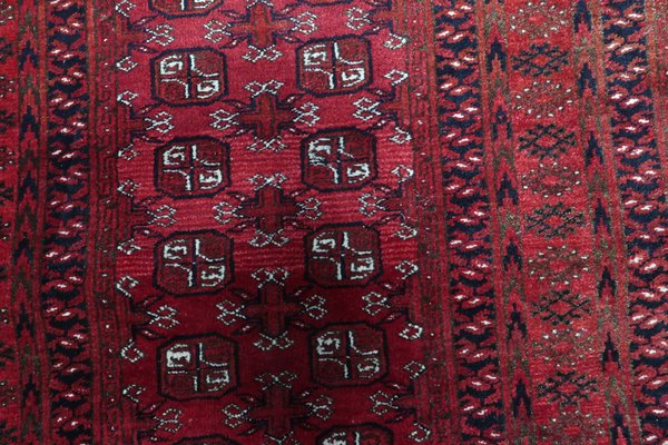 Vintage Afghan Ersari Runner Rug, 1960s-JZV-1725673